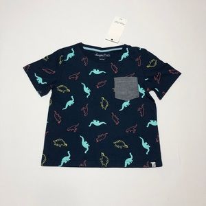 Little Boys Navy Dinosaur T-shirt